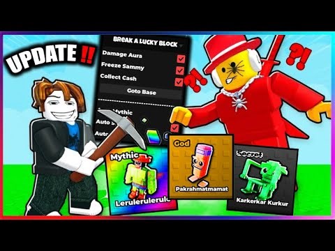 [⛏️UPDATE] Break a Lucky Block Script - Damage Aura, Auto Secret, God, Mythic