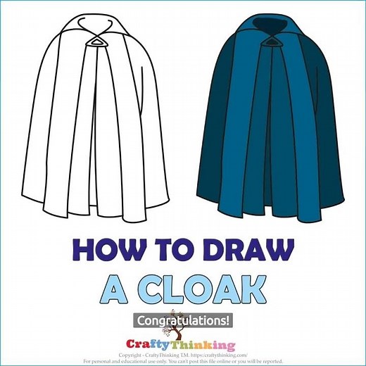 Draw a Realistic Cloak in 5 Easy Steps: Beginner-Friendly Tutorial #hashtag #fashiondesigner