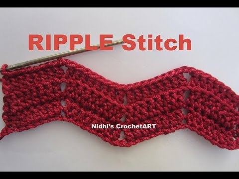 How To Crochet- RIPPLE Stitch Tutorial