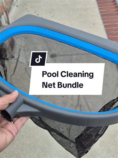 Pool Cleaning Kit that includes skimming nets and a brush #poolcleaning #poolfinds #poolnet #poolskimmer #poolsupplies