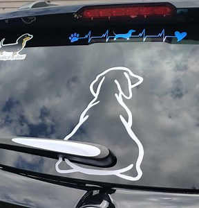 Dachshund Window Wagger Back Window Wiper Car Decal Large Doxie Wagging Tail - Etsy