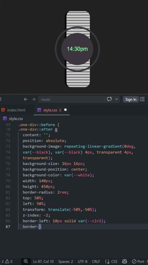 Watch using html and css #html #css #coding #shorts