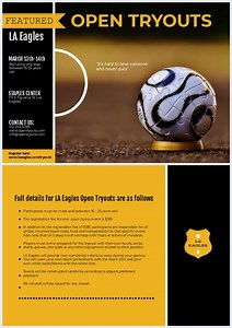 Sport & Football Tryout Flyer Template