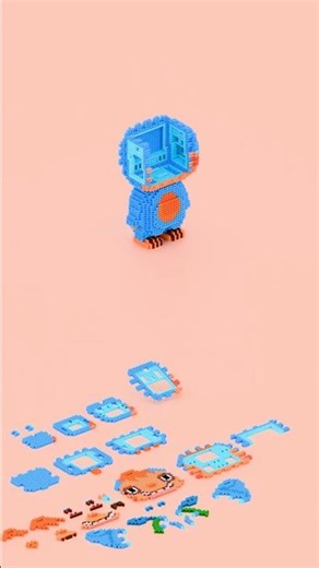 Fun 3D Perlerbeads Ideas! #hamabeads #beads3d #artkalbeads #cute #animation #beads #라부부