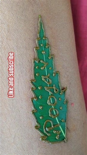 Pooja ✨💞 name unique style beautiful ❤️ mehndi tattoo design leaf 🌿art#easymehndidesign #viralsong
