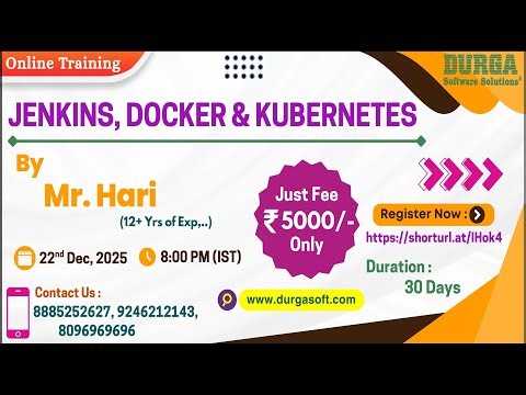 JENKINS, DOCKER & KUBERNETES Online Training @ DURGASOFT