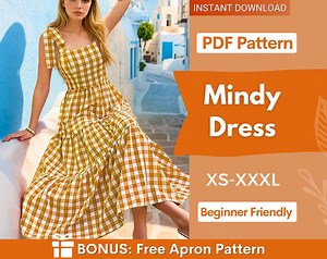 Tiered Dress Pattern | Shoulder Tie Dress Pattern | Maxi Dress Pattern | Gathered Dress Pattern | Ruffle Dress Pattern Women, Summer Dress - Etsy
