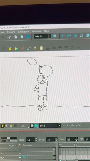 Football Animation Work in Progress (Made in Toon Boom Harmony)