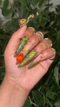 3D Exotic Tropic Jungle Venus Fly Trap Nails 🪰💚