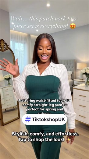 The Patchwork Two-Piece Set That Makes Styling Effortless If you love outfits that combine comfort, style, and versatility, the Women’s Long Sleeve Colorblock Patchwork Two-Piece Set is a must-have for your wardrobe. This trendy outfit includes a slim-fitting long sleeve top paired with straight-leg trousers, creating a coordinated look that’s both fashionable and practical. The standout feature of this set is the unique patchwork colorblock design, giving it a distinctive style that stands out 