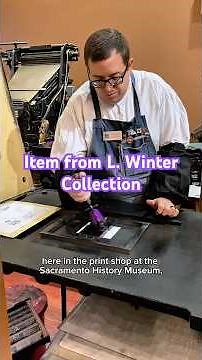 Printing an electrotype that was used in a Sacramento newspaper ad on January 26, 1897