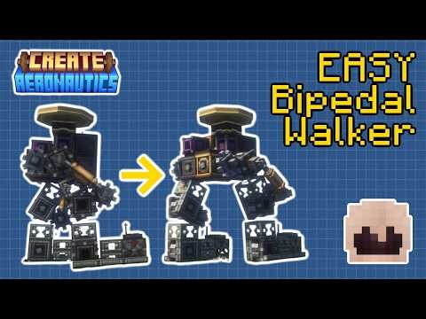 EASY Mech Legs Tutorial in Minecraft Create Aeronautics