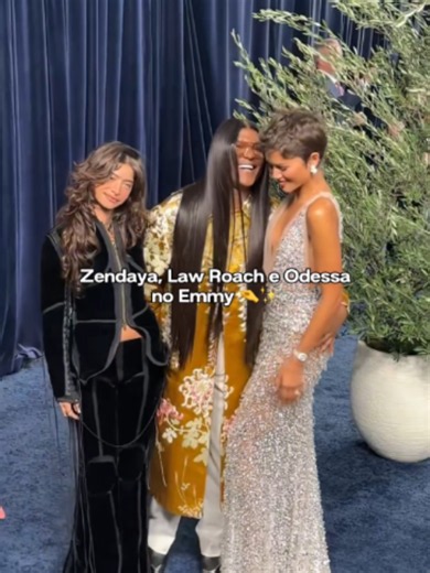 Zendaya,, Law Roach e Odessa A'zion no Emmy! #tiktokfashion #emmy #emmys #zendaya #lawroach #odessaazion