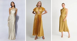 Find the perfect gold bridesmaid dresses for your golden girls