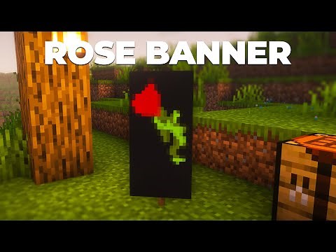 How To Make a Rose Banner in Minecraft! | 1.20+ Tutorial