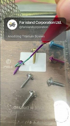 Anodizing Titanium: A Spectrum of Colors Through Science! 🌈 #Screw #Anodizing #Engineering