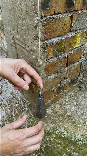 Wall Corner Plumb Check: Hammer & Plumb Bob, Essential for Construction!