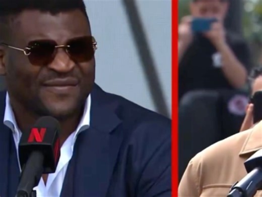 “铁血纳干诺：“我对跟杰克·保罗打比赛没兴趣，我有兴趣的是把他揍一顿。”“杰克炮”杰克·保罗（Jake Paul）：“我奉陪到底。你之前像只缩头乌龟一样跑了。