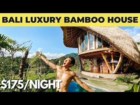 Bali bamboo house with volcano views tour