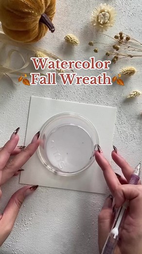 Fall Watercolor Wreath Tutorial for Beginners