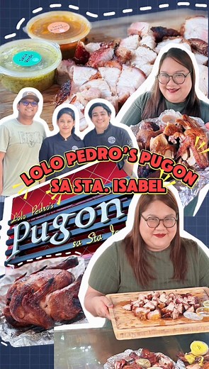 Panuorin ang nakaka-aliw na food review ni Xaxa Daily sa #PaboritoNgPamilya Pugon-roasted Chicken, Lechon de Pugon (Lechon Belly) at ang mga Lolo Pedro’s Homemade Salsas! Mula sa buong pamilya ni Lolo Pedro, Taos pusong pasasalamat po para sa inyong magandang review, Ms. Xaxa and Sir Don! Sa mga nais po matikman ang aming mga produkto, mag message lamang po sa mga sumusunod na pages: Lolo Pedro’s Pugon sa Sta. Isabel (Malolos City Branch) Lolo Pedro’s Pugon sa Marikina (San Roque, Marikina City 