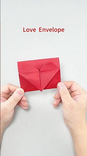 Easy！ Origami Heart Envelope Tutorial, How to fold Love Envelope step by step #handmade #papercraft