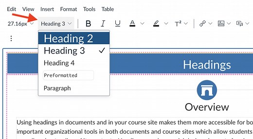Heading Structure for Documents and Websites