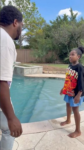 DAD CATCHES DAUGHTER THROWING IPAD IN THE POOL #shorts