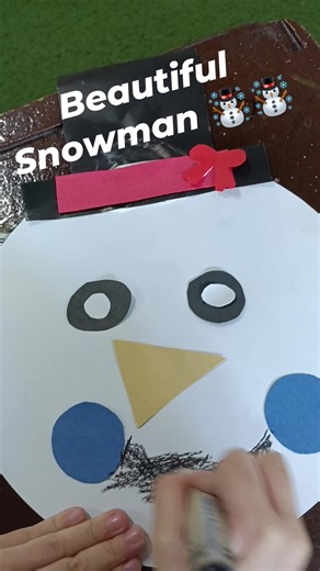 One of my Pre- K's Christmas artwork☃️❄️☃️❄️ #artwork #snowman #joyfulseason #JoyfulMoments | Teacher Sheila's Corner