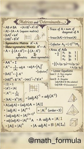 How to Remember Matrix Formulas Easily? | Maths Shortcut Tricks
