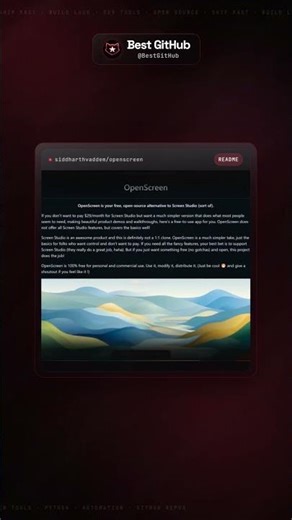 Create Stunning Demo Videos for FREE with OpenScreen! #shorts #github