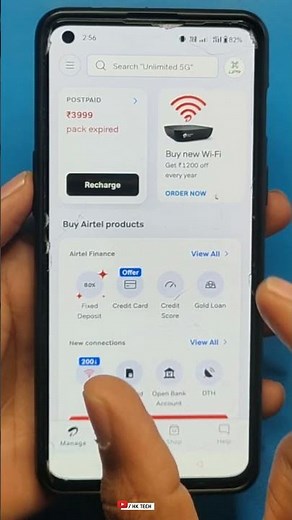How to recharge with Airtel Thanks app/How to recharge online with Airtel Thanks app #shortvideo