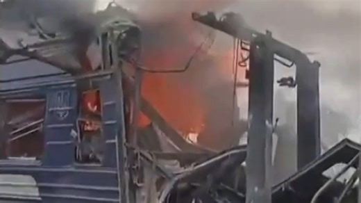 Russia strikes Ukraine passenger train resulting in casualties