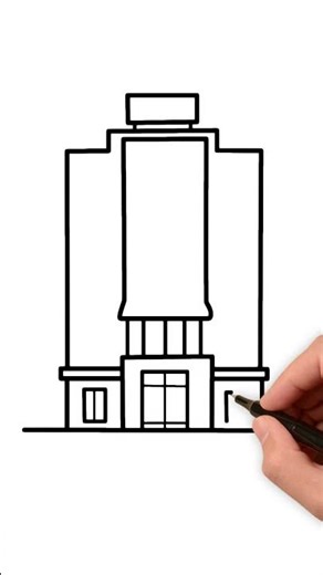 Learn How to Draw Building 🏢 Easy Step by Step | બાળકો માટે Drawing | KidsTube