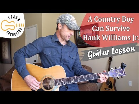 A Country Boy Can Survive - Hank Williams Jr. - Guitar Lesson | Tutorial