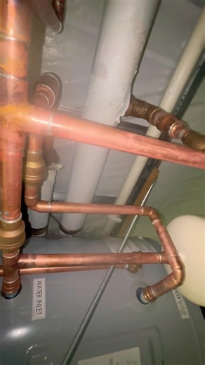 Copper Piped Water Heater & Recirculating Pump ⚙️. #daily #subscribe #plumber #airsoft