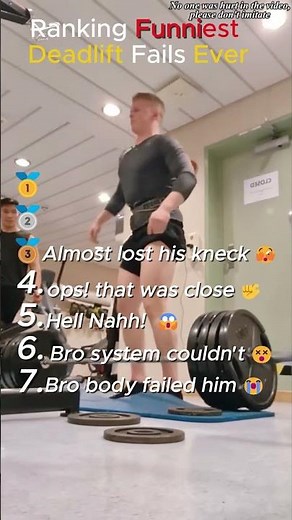 Ranking funniest Deadlift fail ever #gym