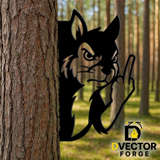 Peeking Squirrel Middle Finger CNC Project – CAD Design for Plasma Cutting Laser Cut Wood - Etsy