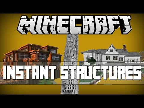 Minecraft: INSTANT STRUCTURES (AMAZING VILLAS,BIG MODERN HOUSES & MORE!) Mod Showcase