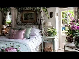 English Countryside Cottage Spring Decor Tour with Cozy Romantic Cottagecore Vintage Style