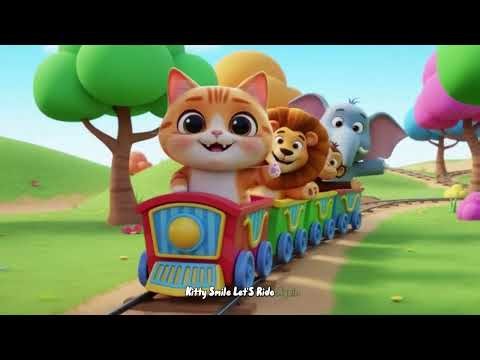 Kitty Rides the Zoo Train 🐱🚂 | Fun Baby Songs & Nursery Rhymes for Kids | zoo train song, baby train