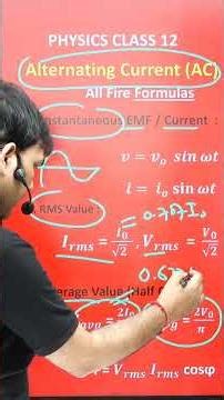 ⚡ AC Formulas in 60 Sec 🔥 | JEE NEET Physics Quick Revision #ACFormulas #PhysicsShorts #shorts