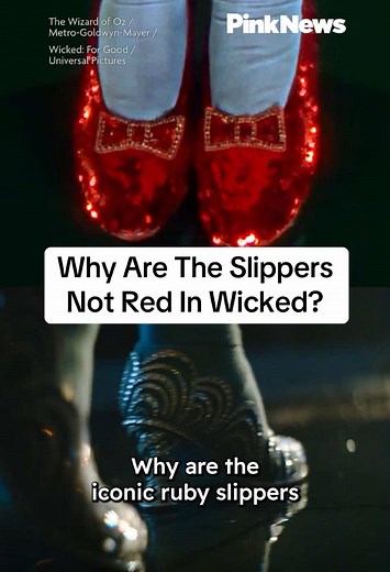 Why are the iconic ruby slippers from Wizard of Oz not red in Wicked? The trailer for ‘Wicked: for Good’ has dropped, and we see a sneak peak of what looks like Dorothy wearing a pair of bejeweled silver slippers, a departure from the original iconic ruby shoes in the 1939 film. But why is that? The main reason is because the film, and musical are based off of L. Frank Baum’s original novel ‘The Wonderful Wizard of Oz’ in which Dorothy’s slippers are silver. In the 1939 film ‘The Wizard of Oz’ D