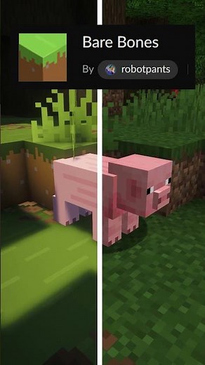 Minecraft X Bare Bone Resource Pack #minecraft #shorts