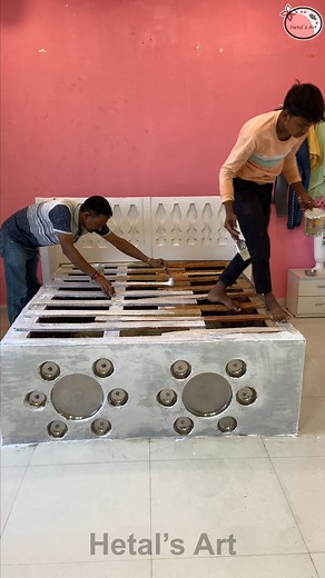 Cement bed making | Hetal's Art