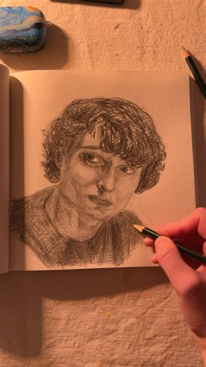 Sketching Mike from Stranger Things #sketching #strangerthings #portrait