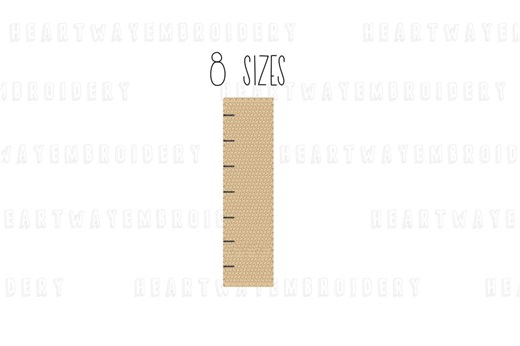 Mini Ruler Embroidery Design: School Kid Embroidery (8 Sizes) (digital Download) - Etsy