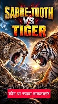 Sabre-Tooth vs Tiger 🐯 | Which Predator Was Stronger? | Smilodon Explained#shorts #information