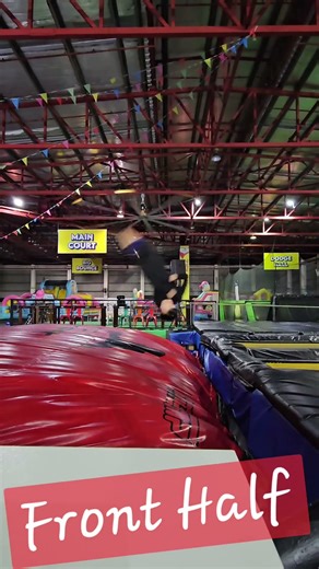 Front Half - Barani #trampoline #acrobatics #tricking #tumbling #parkour