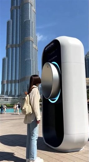 Get a sneak peek at Dubai's 2030 future Al haircut machine!#amazing #shorts